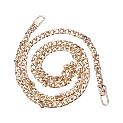 

PH PANDAHALL 1 strand Bag Strap Chains Iron Curb Link Chains with Swivel Lobster Claw Clasps