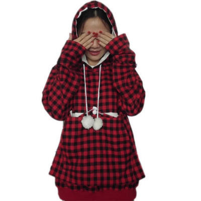 

Womens Hoodie Large Pocket Pet Dog Cat Kangaroo Holder Carrier Coat Pouch Tops