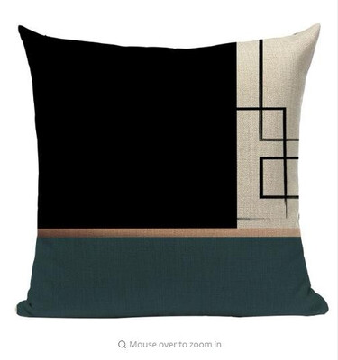 

Geometric Black Blue Cushion Cove Textile Hill Gold Dero Throw Pillows Covers 45Cmx45Cm Square Sofa Bed 3D Throw Pillow Cover