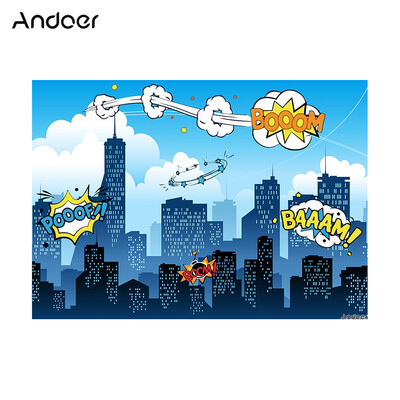 

Andoer 15 21m5 7ft Super Hero City Photography Background Baby Children Backdrop Photo Studio Pros