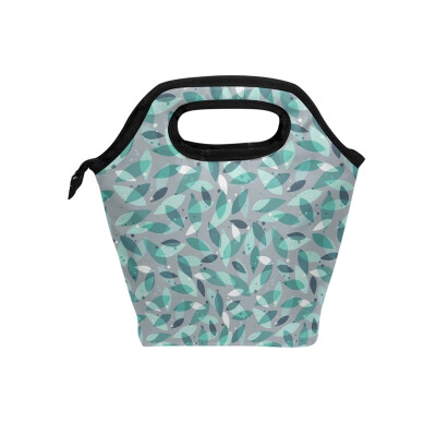 

Lunch Bag Tote Bag Green Leaves Travel Picnic Organizer Lunch Holder Handbags Lunch Bag Box