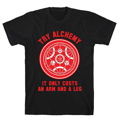 

Alchemy It Only Costs an Arm a Leg Black Mens Cotton Tee