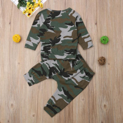 

US Toddler Kids Baby Boy Autumn Outfits Clothes T-shirt TopsLong Pants 2PCS Set