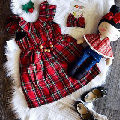 

Baby Girls Kids Princess Christmas Dress Pageant Party Dresses Clothes Sundress