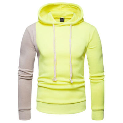 

New Men Top T-Shirt Long Sleeve Slim Hooded Sweatshirt Pullover Sweat Hoodies