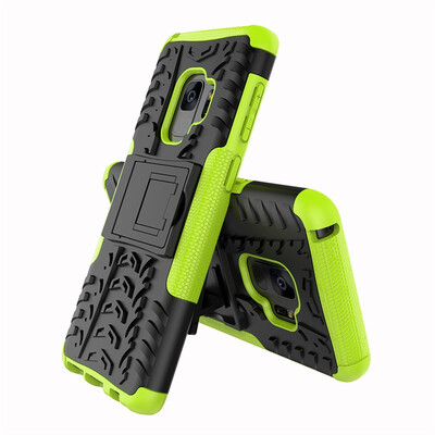 

Fivice Samsung S9 Case TPU anti-fall tire pattern back clip bracket phone case