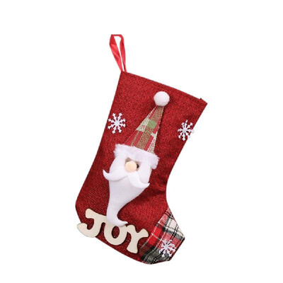 

Christmas Stocking Socks Gift Candy Bags Xmas Tree Ornament Pendant Party Decorations Santa Snowman Reindeer