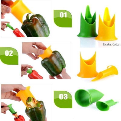 

1set Fruit Vegetable Pepper Tomato Corers Remover Kitchen Accessories Tools Gadgets Random Color