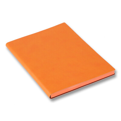 

TRNFA TB-C193 color fashion imported color change PU briefcase senior business notebook soft leather surface note creative office stationery orange yellow 32K