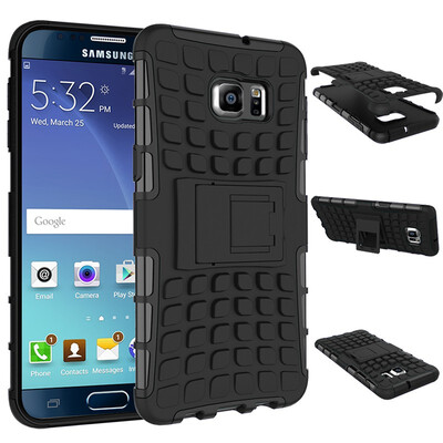 

Fivice Samsung S6edge plus Case TPU anti-fall tire pattern back clip bracket phone case