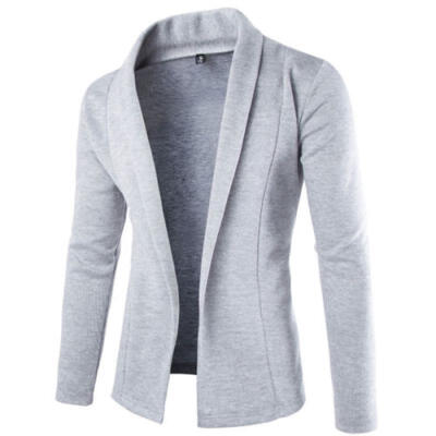 

US Mens Casual Slim Fit Knit V-Neck Cardigan Stylish Sweater Coat Jacket Tops T