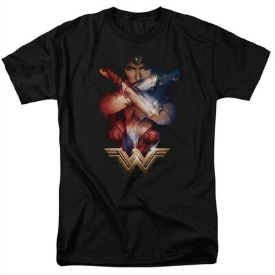 

Wonder Woman Movie Fight For Justice-S S Adult 18 1-White-Sm