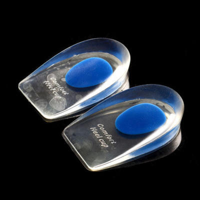

1 pair Heel Support Pad Cup Gel PU Shock Cushion Orthotic Insole Plantar Care KM