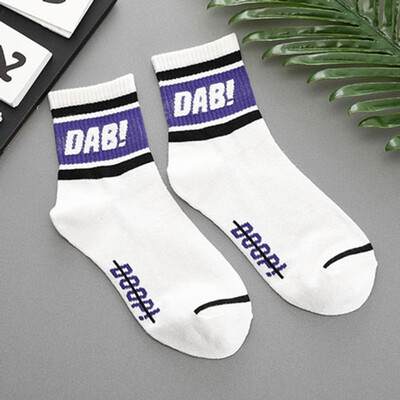 

Sports Skateboard Socks Cotton Men&Women Couple Models Tube Socks Letter DAB