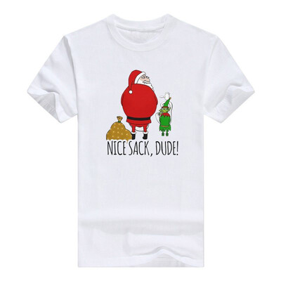 

Christmas Raglan Nice Sack Dude Holiday Sleeve Mens T-Shirt