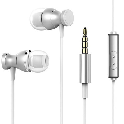 

In-ear earphone magnetic suction wire control with microphone MP3 earphone plug