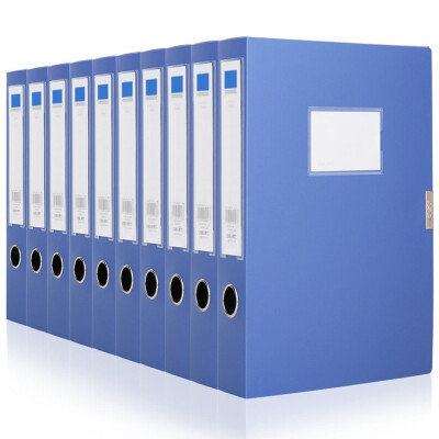 

Tango TANGO A4 35mmPP Velcro File Box File Information Storage Box File Box Blue 10 Pack