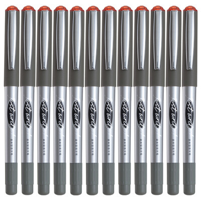 

COMIX RP602 Bullet-type straight-type signature pen Gel pen pen 05mm 12 loaded red