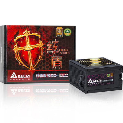 

Delta 550W Red Shield Series RS550 Power Supply 80PLUS Bronze Full Voltage Top Line Support Active PFC Three Years Warranty