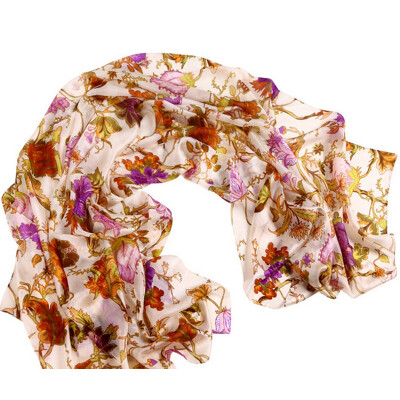 

MSEK WSJ142673 Women&39s scarf silk silk silk flower series foreign spinning scarves shawl 89