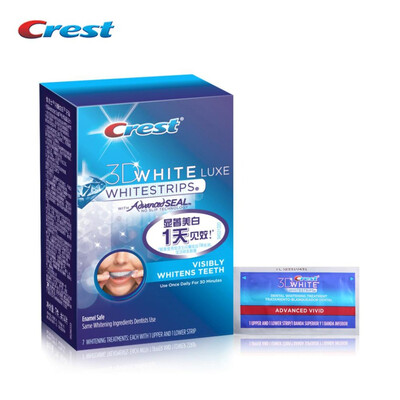 

3D Crest Whitestrips 7Pouches 14 Strips Oral Hygiene Advanced Vivid Teeth Whitening Dental Care products