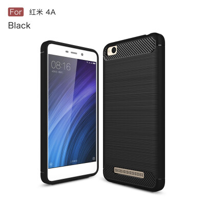 

Fivice Xiaomi Redmi 4A case Luxury brushed carbon fiber TPU soft shell