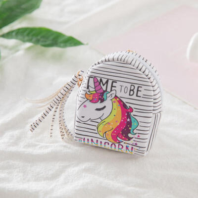 

Purses Digital Printing Unicorn Set Design Tassel Coin Purse Key Card Bag Gift