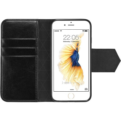 

Billion color (ESR) Apple iPhone6 ​​/ 6s mobile phone case / case 4.7-inch flip bracket business leather case Rui Ya Jue series leather buckle - black ink