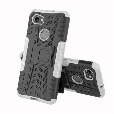 

Fivice Google Pixel 2 XL Case TPU anti-fall tire pattern back clip bracket phone case