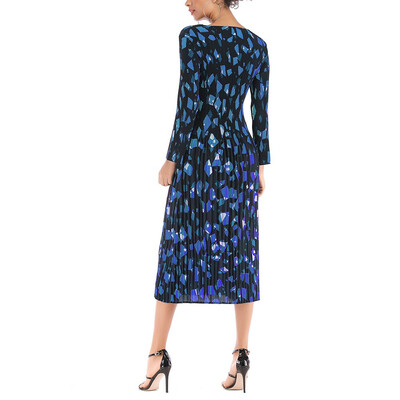 

New Leaf printed lace chiffon skirt waist slimming long skirt women