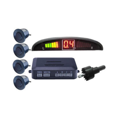 

Parking Sensor Buzzer Alarm System Car Rear Reversing Screen 4 Led Displayer AU