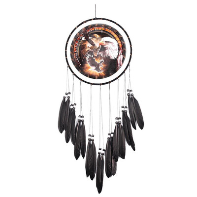 

UpperX Dream Catcher Black Eagle 49Cm 20Cm Handmade Traditional Circular Net Home Decor Wall Car Hanging Ornament Gift