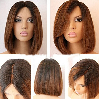 

Lace Front Wig Straight Human Hair Glueless Lace Front Wigs Bob Cut 100 Brazilian Virgin Hair