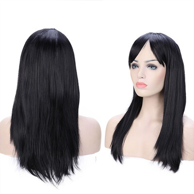 

Anime Cosplay Synthetic Wig Long Curly Wavy Heat Resistant Fiber Full Wig with Bangs Layered Vogue for Women