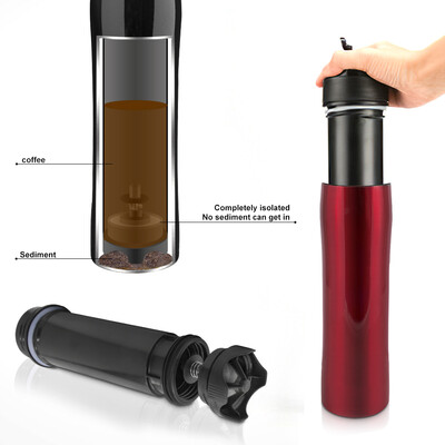 

French Press Bottle Travel Coffee Press Filter Portable French Press Coffee Mug for Coffee Tea Home Kitchen Coffee Tool