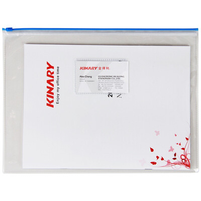 

Jindeli (KINARY) F56-12 А4 ПВХ EDGE молнии мешок бумажный мешок 12 загружен прозрачный
