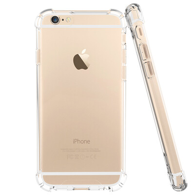 

[] ESCASE Apple, семья из четырех оболочки мембраны iPhone6 ​​/ 6с Plus телефона оболочки черный / красный + высокая проницаемость мягкая силиконовая оболочка полноэкранное белого яблока 6S стали фильм