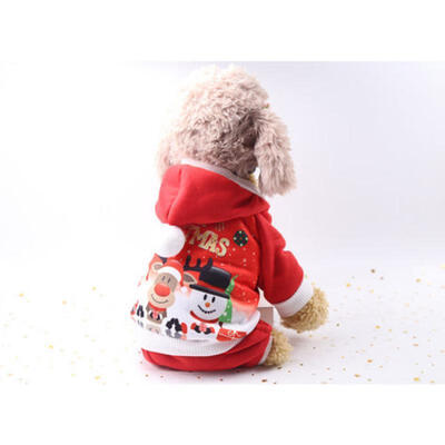 

For Pet Dog Christmas Costumes Puppy Cat Clothes Furry Coat Hoodie Apparel New