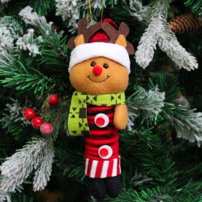 

USA New Christmas Ornaments Santa Claus Snowman Xmas Tree Pendant Decorations WG