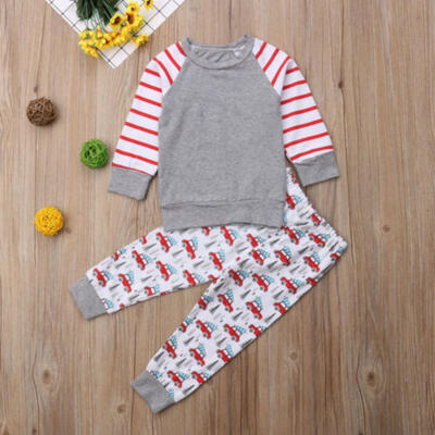 

2pcs Toddler Kids Baby Girls Outfit Clothes T-shirt TopsLong Pants Trousers Set