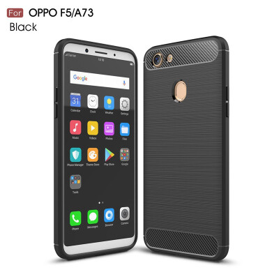 

Fivice OPPO F5A73 case Luxury brushed carbon fiber TPU soft shell