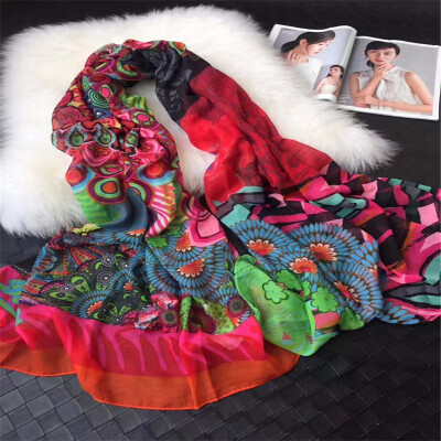 

New Fashion Summer Beach Scarves Print Desigues Women Scarf Cute Cappa Sun Block Voile Shawl Shirts