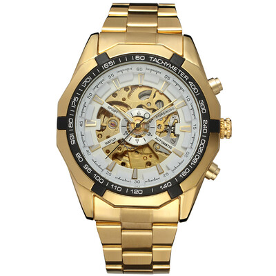 

Forsining 340 Top Brand Automatic Mechanical Business Men Watch Skeleton Luxury Watch Luxury Fashion Military Stainless Steel Watc