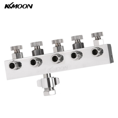 

KKmoom High-quality 5-Way Airbrush Air Hose Splitter With Regulated Metering Manifold & 14" BSP Female Inlet 18" BSP Male Air