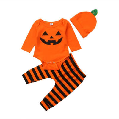 

UK Toddler Kid Baby Girls Boys Romper TopsPants Halloween Outfits Clothes Set