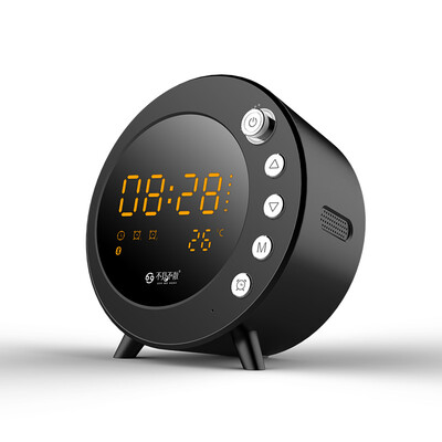 

See me here S5 Wireless Bluetooth Speaker Alarm Mini Speaker Portable Home Desktop Speaker Subwoofer Player Clear Blue