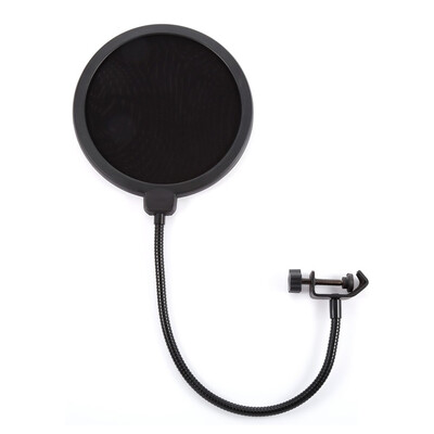 

Professional MPF-6 6-Inch Clamp On Microphone Pop Filter Bilayer Recording Spray Guard