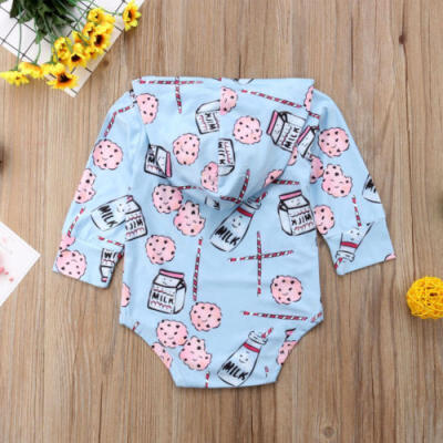 

Newborn Baby Boy Girl Floral Hooded Romper Bodysuit Jumpsuit Outfits Clothes AU