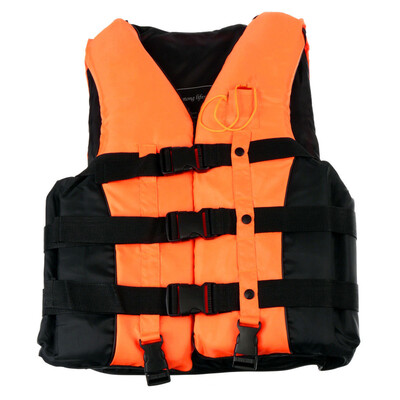 

MyMei 6 Sizes Swimmwing Boating Polyester Adult Life Jacket Foam Vest Survival Suit with Whistle for Swimming Drifting Device+Whis