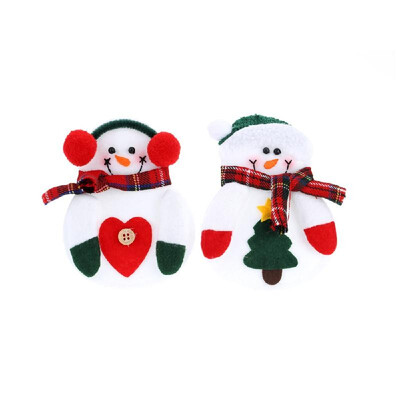 

2PCS Christmas Silverware Holder Pockets Santa Tree Hanging Decorations Christmas Supplies Table Ornaments